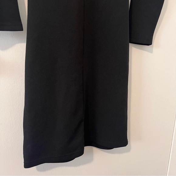 The Editors Market Dress Black Ribbed Long Sleeve XS - Picture 7 of 10